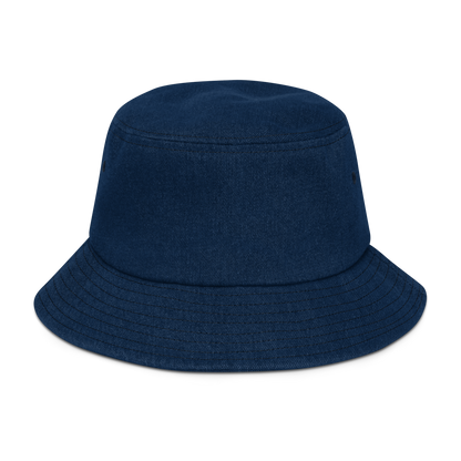 embroidered denim bucket hat