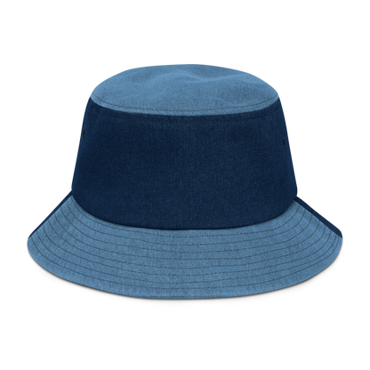 embroidered denim bucket hat